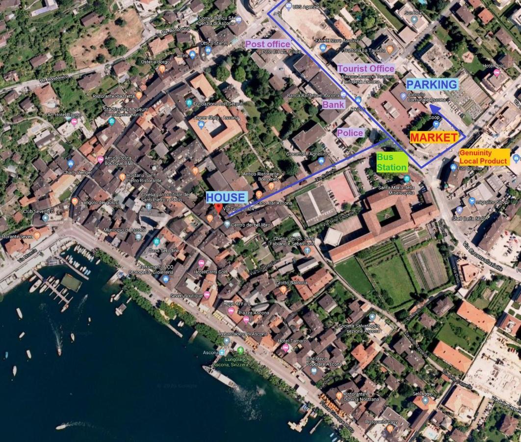 Ascona, Casa Collegio - Im Zentrum, Am See Lago Maggiore Exteriör bild